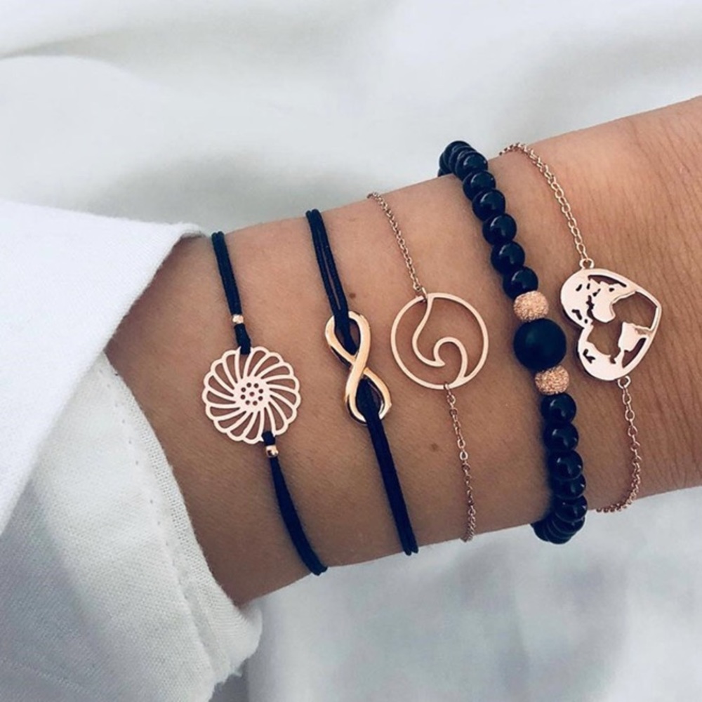 Bohemian 5 pcs Bracelet GIFT SET With Box